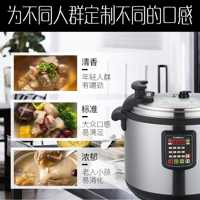 康宝(Canbo)17升商用电压力锅大容量电饭煲 特大号电饭煲酒店饭店食堂煮饭锅煲汤多用途电炖锅高清大图