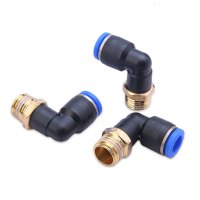 冰禹 SNyl-502 外螺纹弯通快速接头 PL8-02PL10-02PL12-04气动接头 元件PL12-02 10个