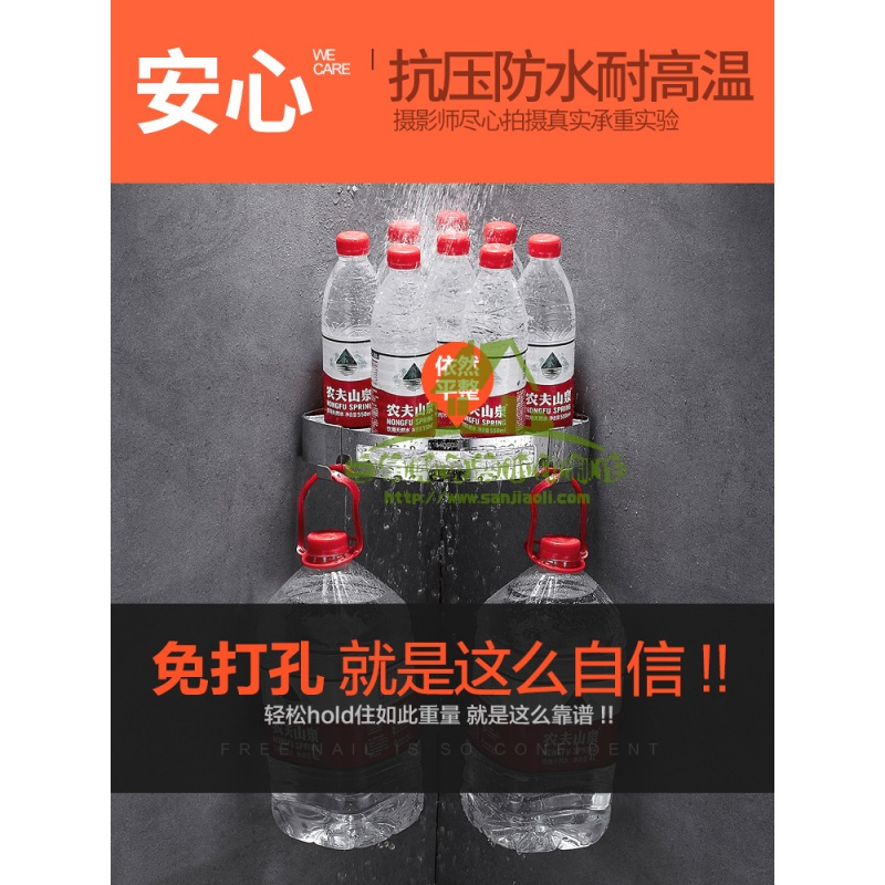 新款免打孔 淋浴房置物架卫浴304不锈钢浴室冲凉房洗澡间卫生间三角篮收纳层架置物架