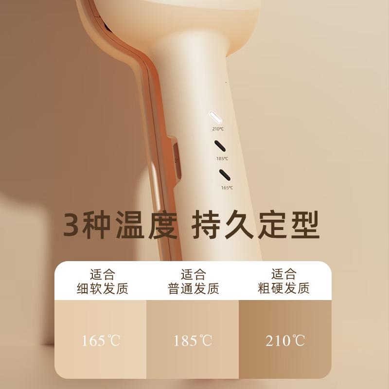 雷瓦(RIWA)负离子蛋卷棒28mm韩式蛋卷卷发棒蛋卷蓬松夹板水波纹卷发烫发棒女燕麦白28mm高清大图