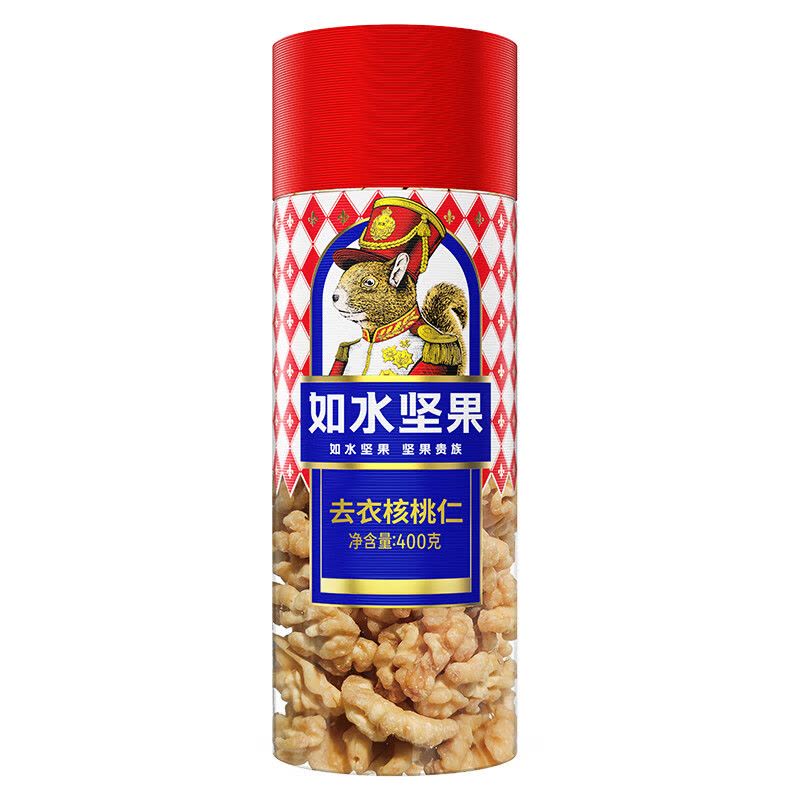 如水坚果果干休闲零食 如水去衣核桃仁400g图片