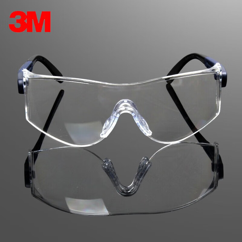 3M 10196护目镜防风防尘防冲击防护眼镜工业防切割飞溅专用 1副高清大图
