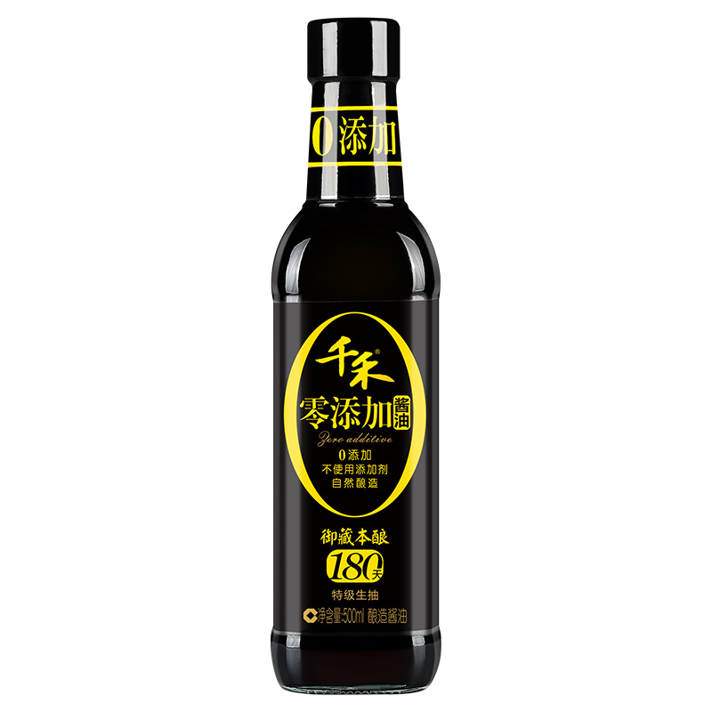 千禾御藏本酿180天500mL特级生抽酿造酱油凉拌炒菜调味品瓶装新老包装随机发货