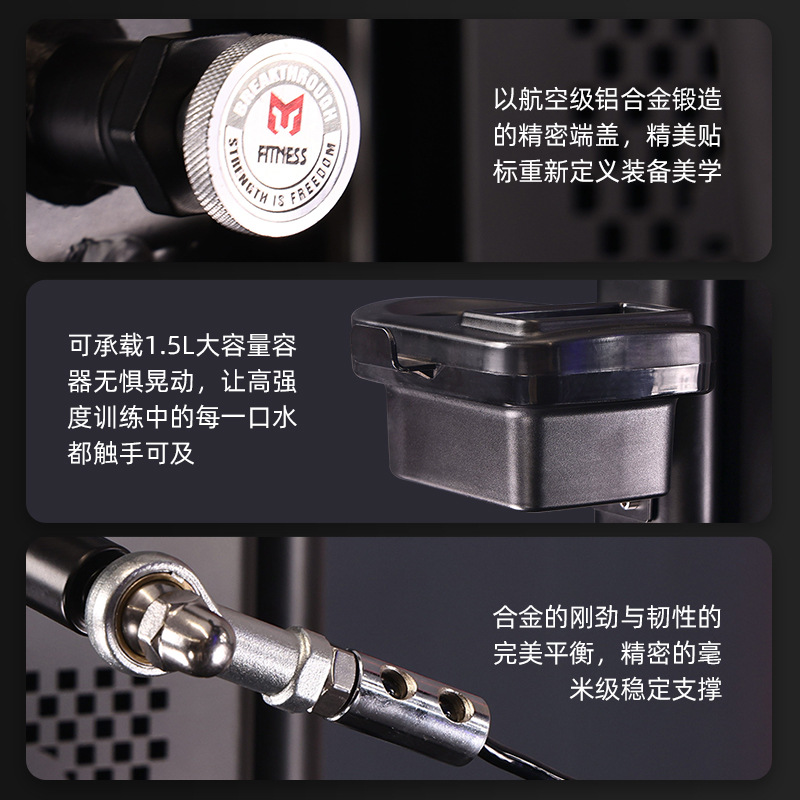亿迈商用必确力量器械坐式推胸器仰卧举肩高低拉背健身房器材-F1002反飞鸟高清大图