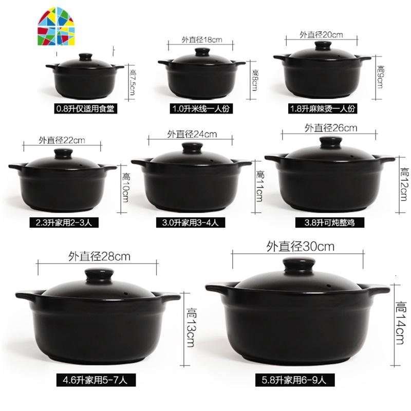 商用砂锅炖锅明火可高温陶瓷小砂锅麻辣烫米线专用砂锅小炖锅汤煲 FENGHOU 800毫升粥锅(裸锅)高清大图