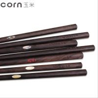 玉米(corn) 儿童练习筷 黑檀雪花松石1双 创意贝壳木质训练筷 宝宝学习筷子 家用餐具筷子 实木筷子