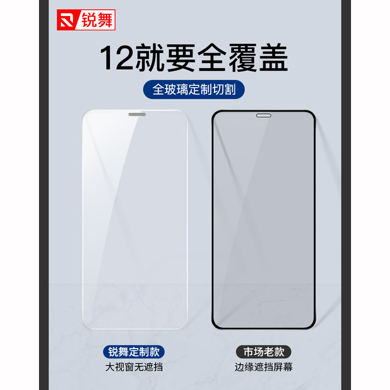 锐舞-全屏手机保护膜(防尘版)-高清-苹果-iPhone6.1 Pro/Max-带通用版助贴器透明(两片装)