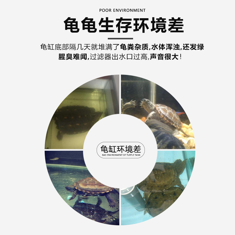 乌龟缸过滤器水族箱过滤迷你低水位过滤清澈鱼缸瀑布式过滤器高清大图