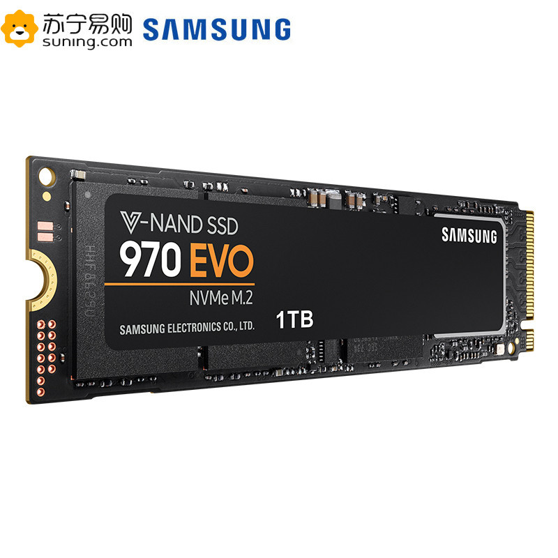 三星(SAMSUNG) 970 EVO 1TB PCIe NVMe协议 M.2接口(2280)内置固态硬盘(SSD)(MZ-V7E1T0BW)