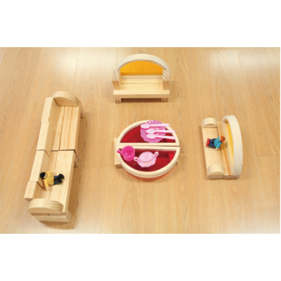 小康轩[建构区]小班336块单元积木 1套主题辅材包 1套环创材料包 48张