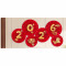 马年春节氛围场景布置2026新年快乐纸扇花挂件背景墙装饰