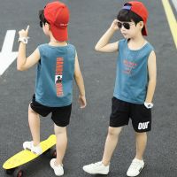童装男童套装夏装季帅洋气儿童中大童背心短裤无袖韩版2020新款潮
