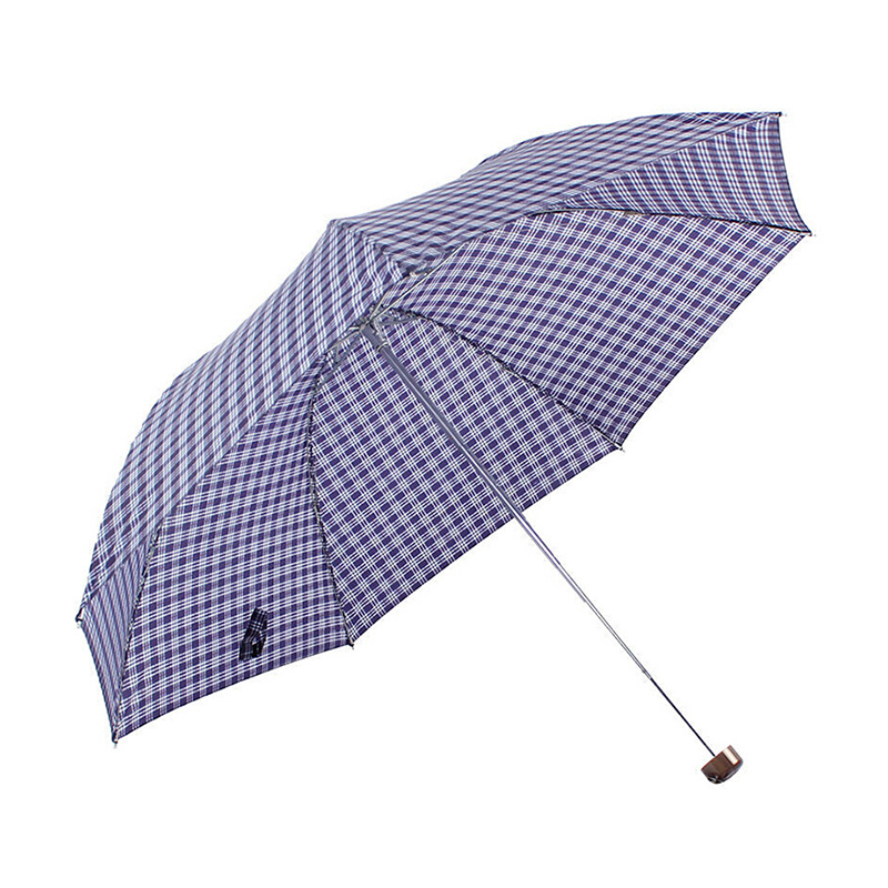 天堂 339S苏格兰风格格子三折晴雨伞男女商务伞57cm*7骨