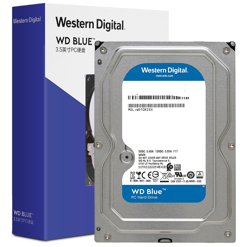 西部数据(WD)蓝盘 4TB SATA6Gb/s 64MB 台式机械硬盘(WD40EZRZ)定制版