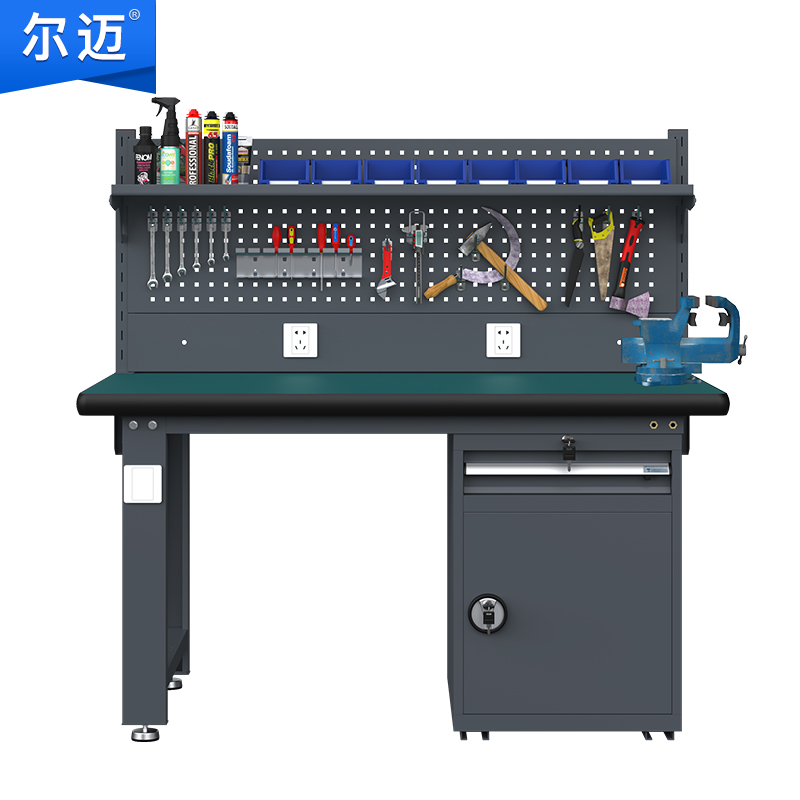 尔迈 钳工工作台操作台打包检验台工具桌子防静电工作台桌2.1米BQ款