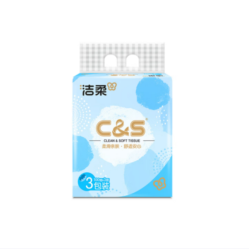 洁柔 JR428-03A 商用软抽纸面巾100抽3层(3包装)高清大图