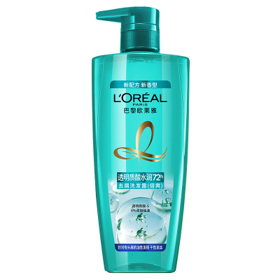 欧莱雅（LOREAL）透明质酸水润去屑洗发水(倍爽）700ml（清爽去屑无硅油洗发露）