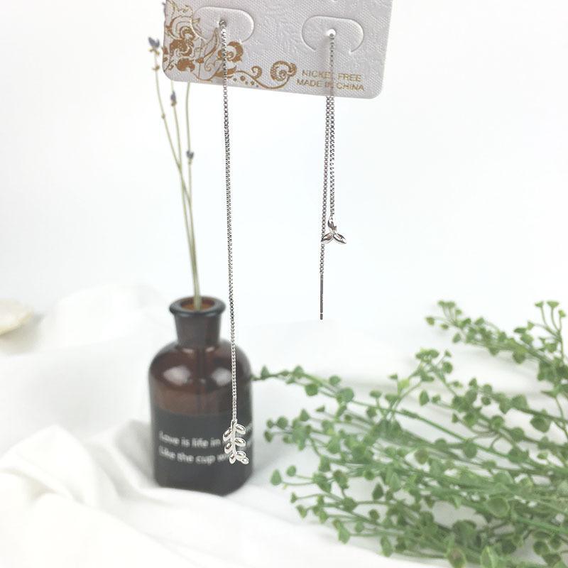 s925纯银长款流苏耳环天然石榴石耳线简约气质红色手作水晶球耳链送女朋友老婆生日礼物送女朋友七夕情人节礼物