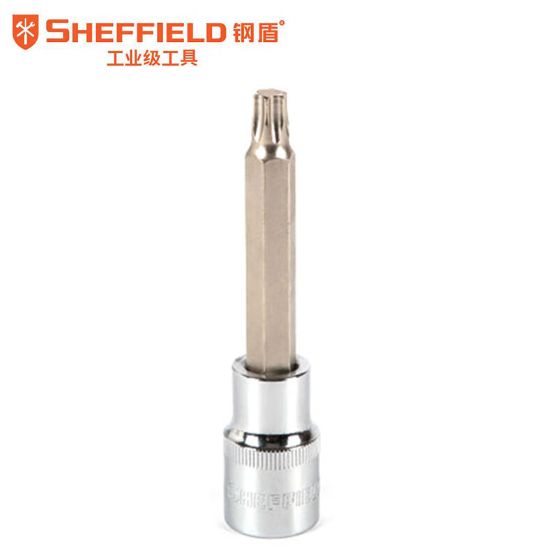 SHEFFIELD/钢盾 12.5mm系列加长花型旋具套筒 S015240 T40×100mm 1支