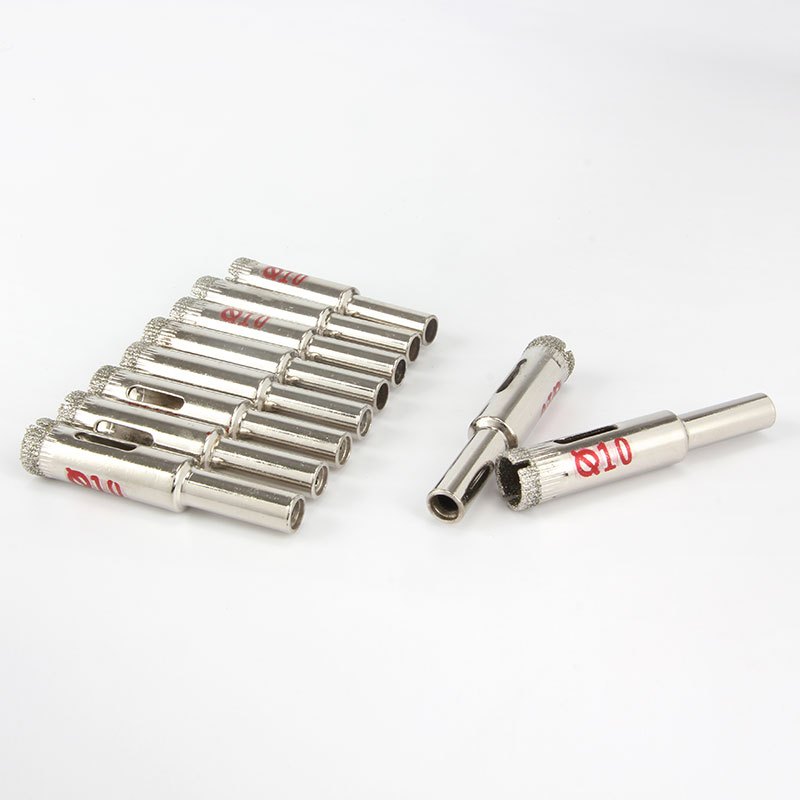 吉米家居 JM-G14510 金刚砂玻璃开孔器玻璃钻头陶瓷瓷砖钻孔取孔磨佛珠玉石开口10mm10支装