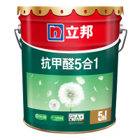 立邦漆 抗甲醛净味五合一乳胶漆 白色内墙面漆水漆油漆涂料18L