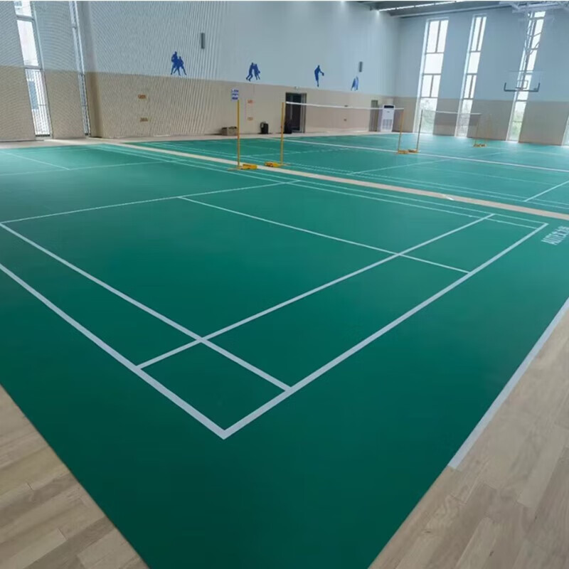 韦步羽毛球场地胶室内场馆防滑塑胶地垫气排球pvc运动地板一组108平方