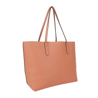 COACH 蔻驰 奢侈品 欧美时尚女士橘粉色皮革手提单肩托特包