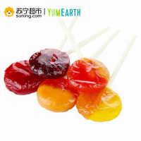 YumEarth牙米滋 水果味棒棒糖(含VC)40支 241g 美国进口 儿童 零食