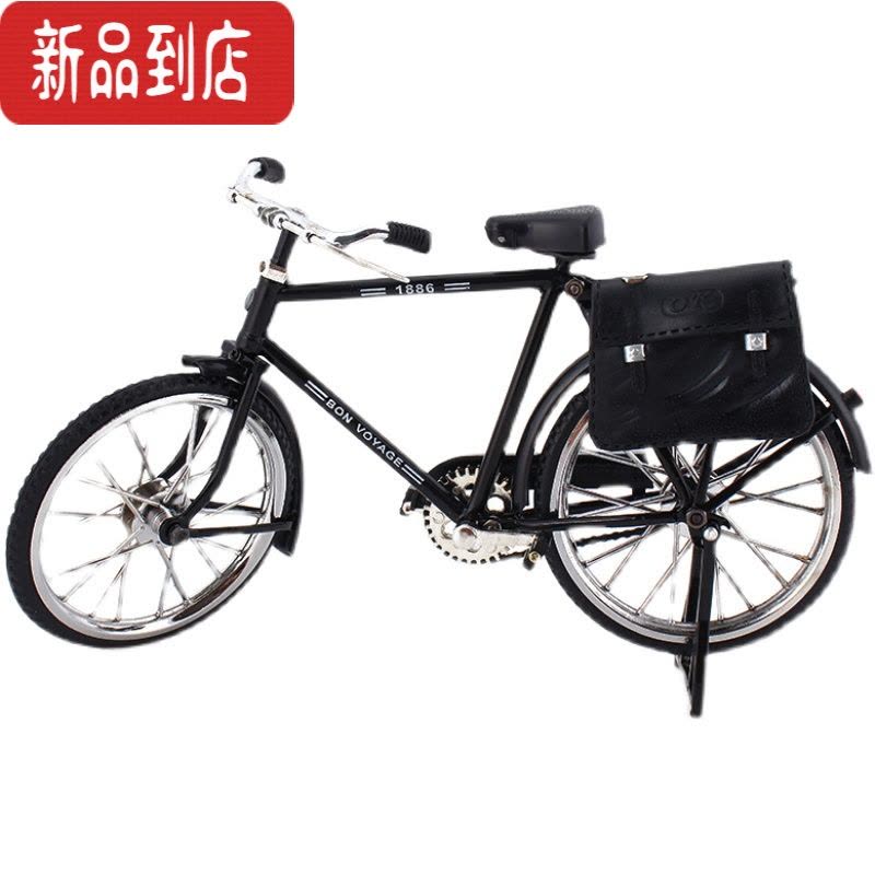 真智力仿真合金复古老式自行车模型二八大杠送父亲儿童玩具收藏图片