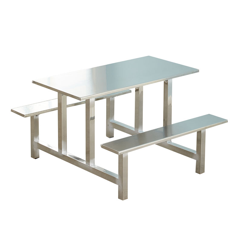 戴劲 不锈钢食堂餐桌员工连体快餐桌椅组合饭堂长方形餐桌椅 四人连体