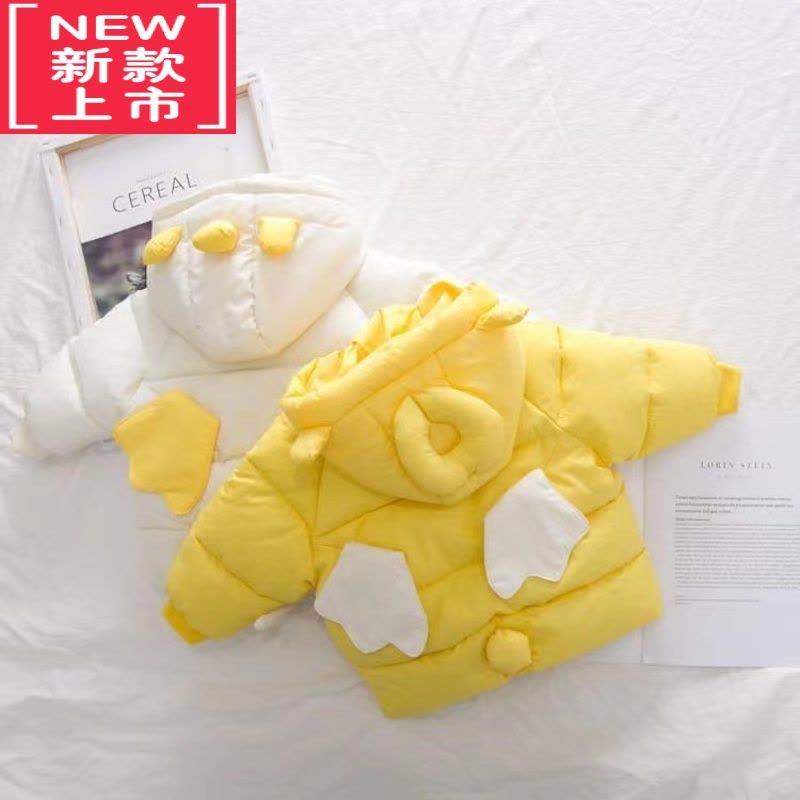 可莉允男女童冬季外套2020女宝宝韩版加厚棉衣中小童棉服会动的翅膀棉袄图片