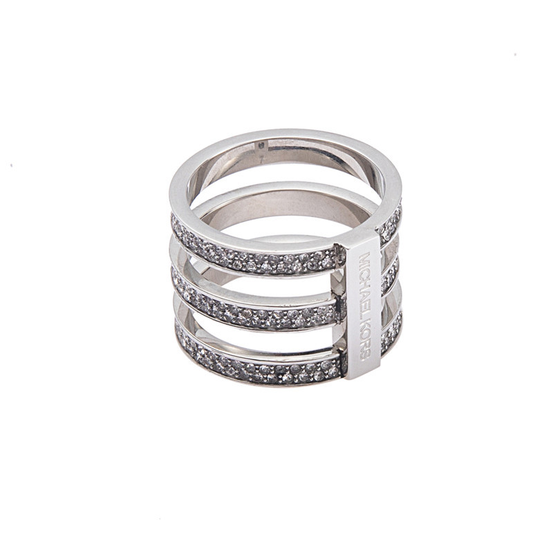 michaelkors迈克科尔斯mk女士简约时尚戒指银色99