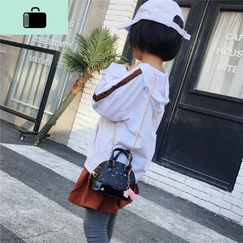 可爱亮片迷你贝壳包韩版儿童小包包女孩斜挎包公主时尚包潮包美NEW LAKE女斜挎包图片