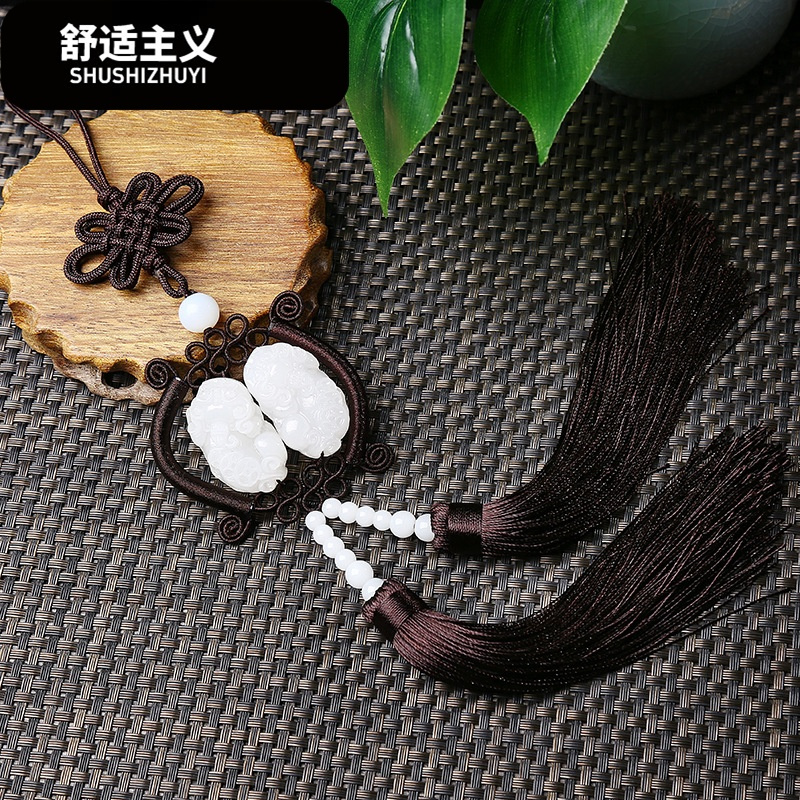 汽车挂件高档玉石饰品保平安符轿车载挂饰小车上车内饰坠男女