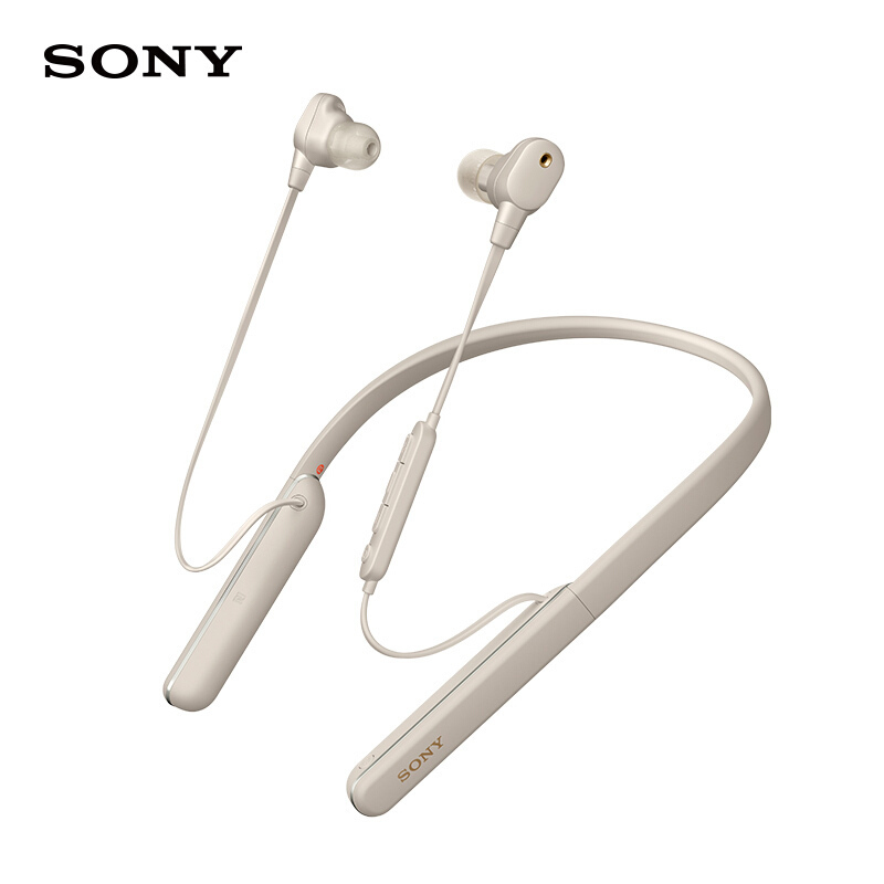 索尼(SONY)WI-1000XM2 颈挂式无线蓝牙耳机高音质Hi-Res降噪耳麦主动降噪入耳式手机通话铂金银