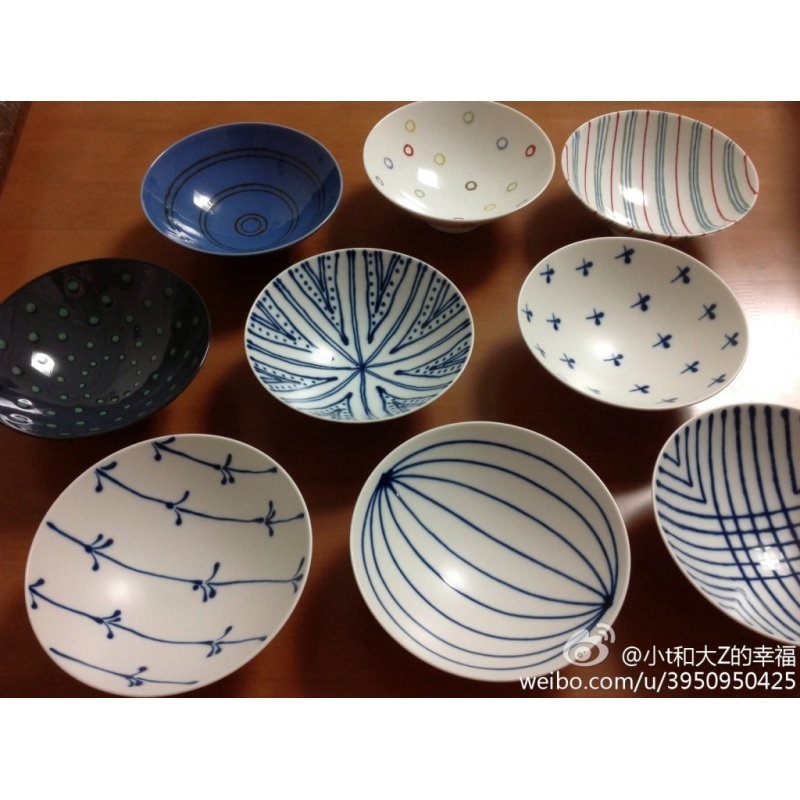 日本进口 有田烧 白山森正洋 平茶碗 陶瓷饭碗汤碗 日式餐具