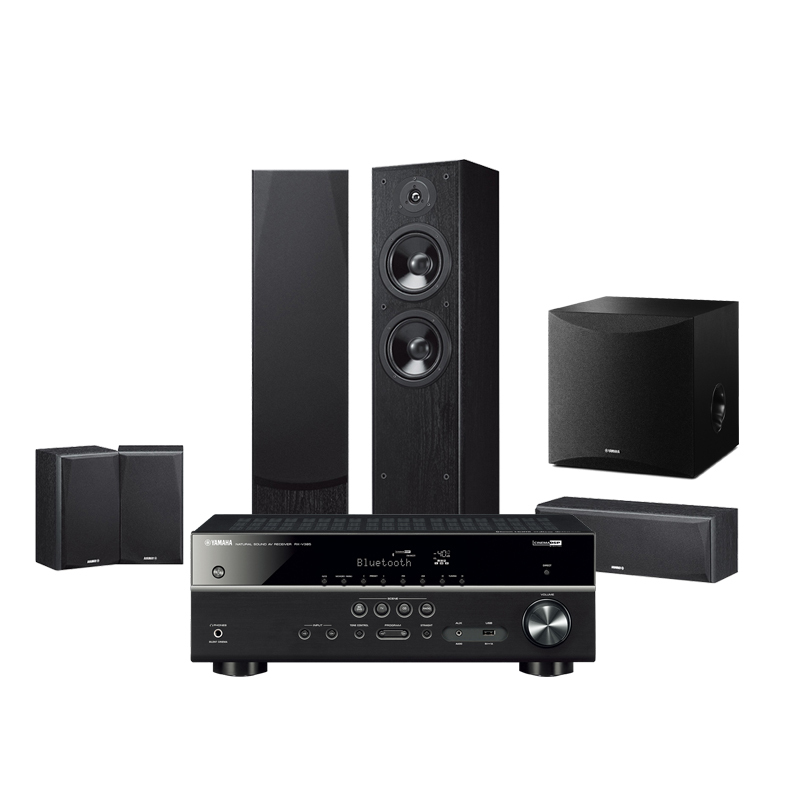 Yamaha/雅马哈 RX-V385+NS-F51S音箱4K蓝牙功放5.1家庭影院音响