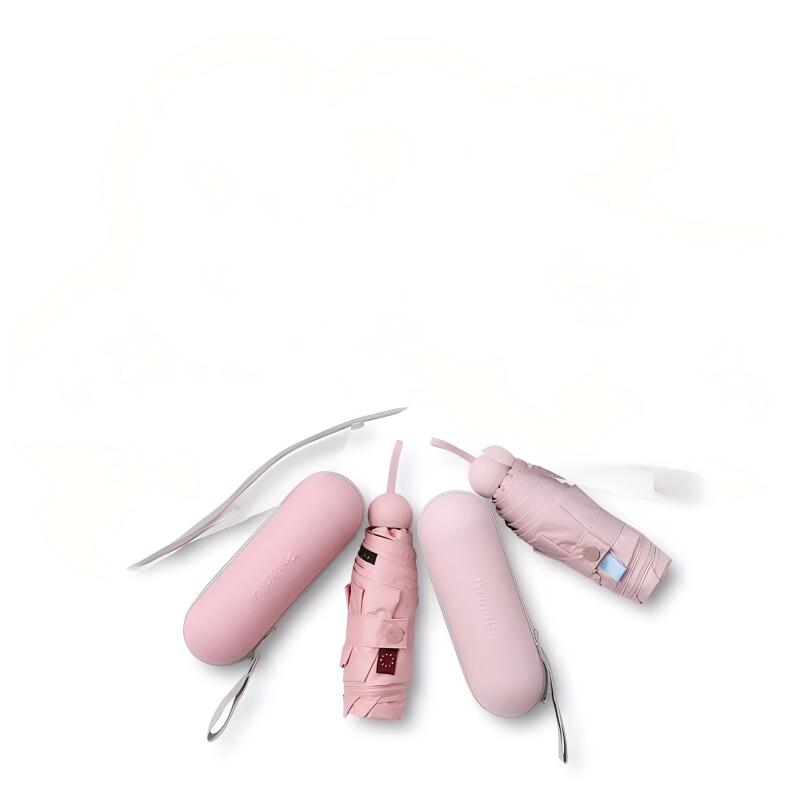 天堂 户外胶囊口袋伞五折遮阳伞 柔樱粉 53059E-柔樱粉 柔樱粉色