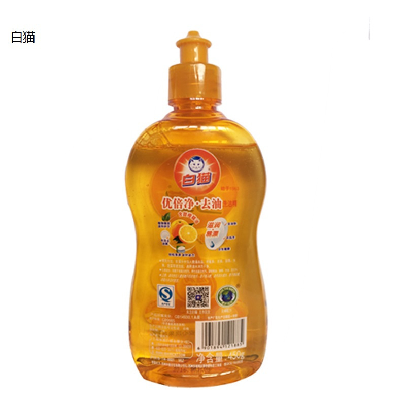 白猫 优倍净+去油 洗洁精 450g(单位:瓶)