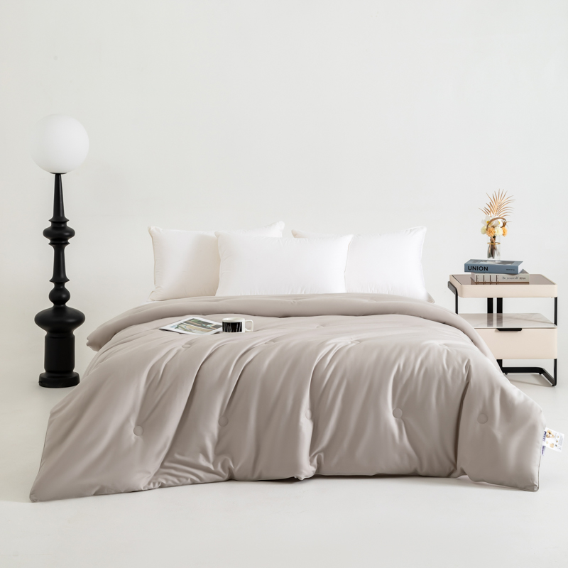 汉司家纺 150*200cm 舒适亲肤全棉健康大豆春秋冬被 1.00 件/条(计价单位:条)浅灰