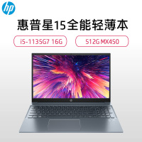 惠普(HP)星15-eg0101TX 15.6英寸定制版本轻薄本窄边框笔记本电脑(四核i5-1135G7 16G 1TB固态 MX450 2G 全面屏 指纹识别 WiFi6)迷雾蓝