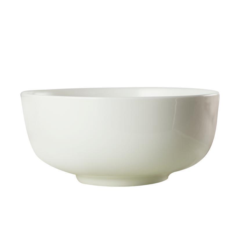LICHEN景德镇骨瓷餐具饭碗面碗纯白陶瓷碗盘碟菜盘鱼盘diy自由选购 7英寸汤碗一个