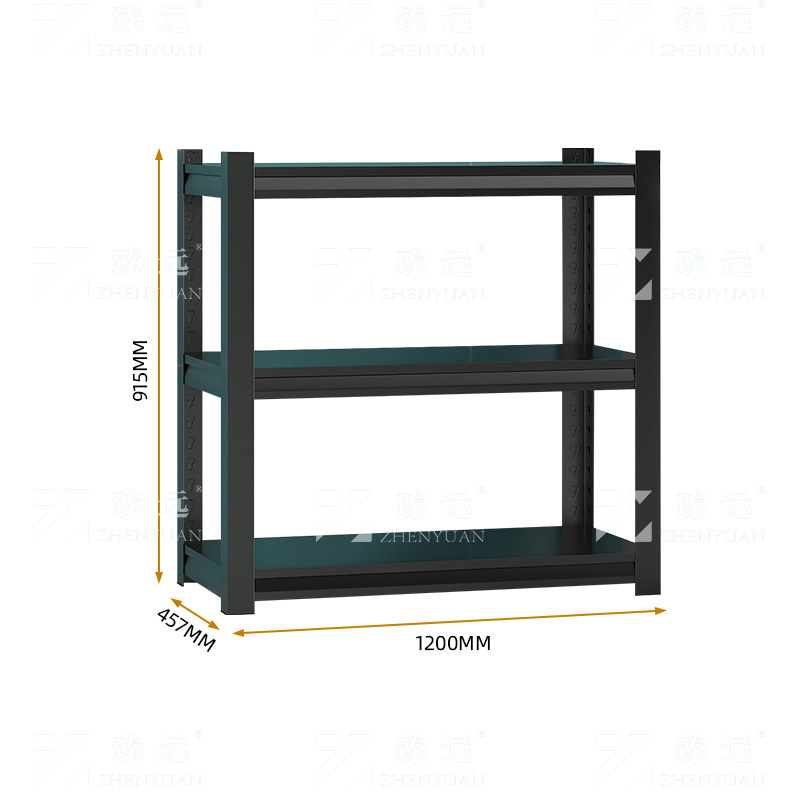 臻远ZY-ZWJ43 置物架落地收纳架仓库货架杂物整理架多层展示架铁架高清大图