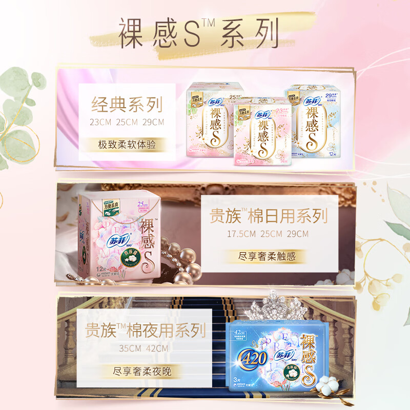 苏菲裸感S 日用卫生巾250mm13片高清大图