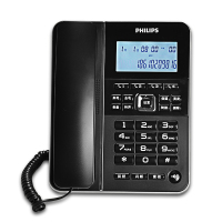 飞利浦(Philips) CORD228 普通家用/办公话机来电显示电话机来电报号座机(黑色)