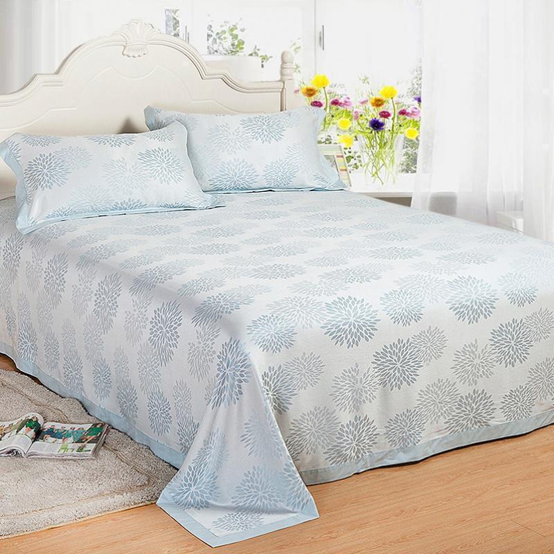 美帮汇凉席三件套 夏季双人床单折叠软凉席子1.8m1.5米可机洗水洗高清大图