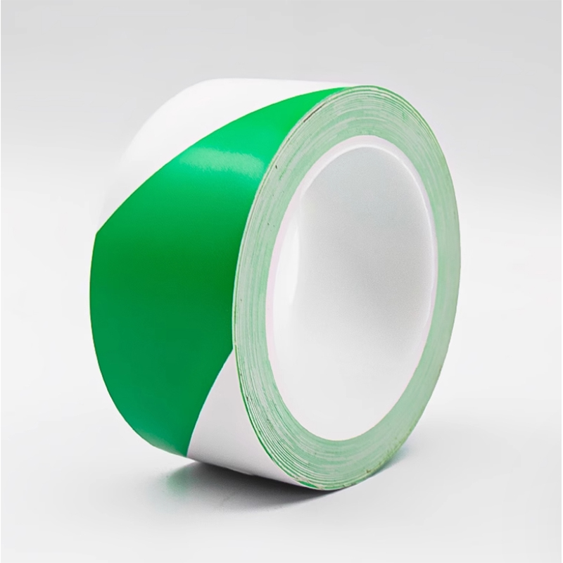 新凯益 警示胶带地板绿白色PVC标识胶带 宽50mm 卷高清大图