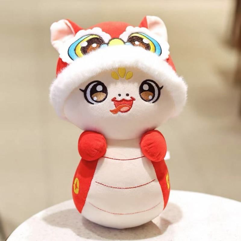 2025蛇年吉祥物公仔小蛇宝毛绒玩偶 萌宝蛇礼盒装 22-25cm