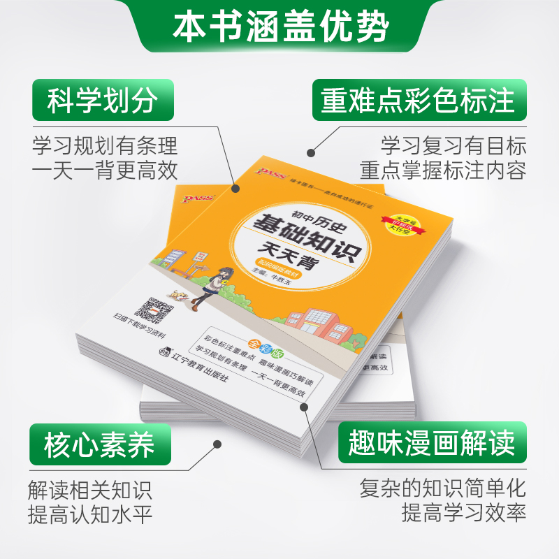 历史 初中通用 [正版]2023新版初中历史基础知识天天背统编版七八九年级知识点手册核心考点大全中考复习资料掌中宝口袋书高清大图