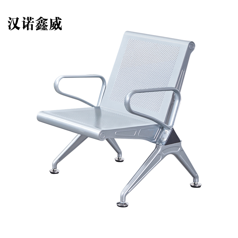 汉诺鑫威三人位加固排椅医院候诊椅输液椅休息联排公共座椅机场椅等候椅不锈钢加厚加固一人位(无皮垫)